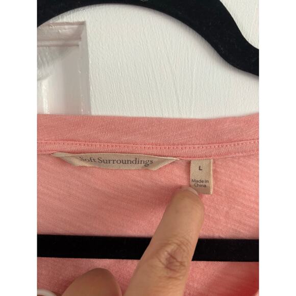 Soft Surroundings Women’s Grace Top Peach L - Picture 3 of 9